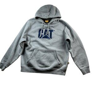 CAT Caterpillar Gray Logo Hoodie Sweatshirt / Pullover Size L /Workwear Streetwe